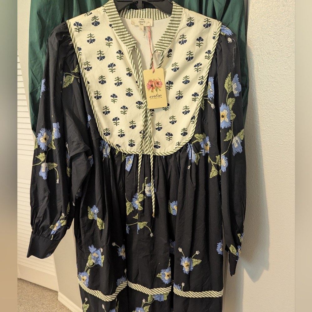 Floral Blue Dress